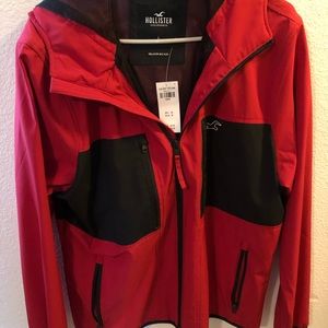 Hollister Red/black light weight jacket brand new